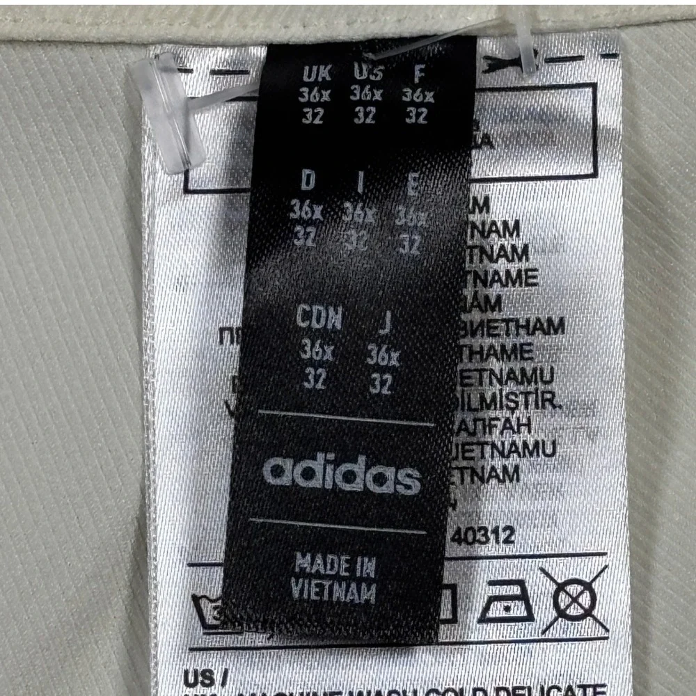 Adidas Go-To Prog‎ Pant Mens 36x32 Ivory Loose Fit Straight Leg Golf IQ2966 NWT